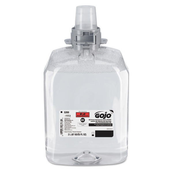 GOJO® E2 Foam Handwash with PCMX for FMX-20 Dispensers, Fragrance-Free, 2,000 mL Refill, 2/Carton (GOJ526902)