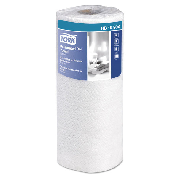 Tork® Universal Perforated Kitchen Towel Roll, 2-Ply, 11 x 9, White, 84/Roll, 30 Rolls/Carton (TRKHB1990A)