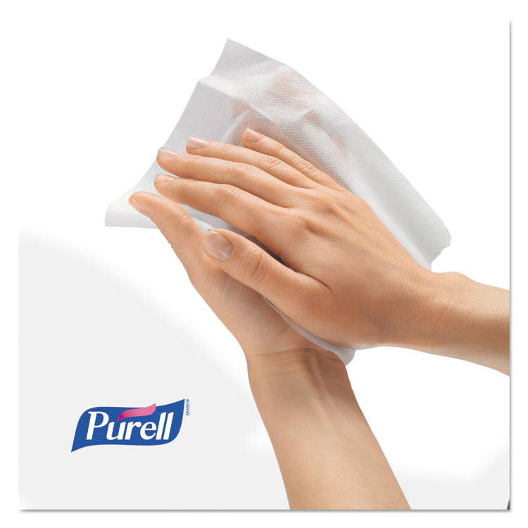 PURELL® Sanitizing Hand Wipes, 6.75 x 6, Fresh Citrus, White, 270/Canister, 6 Canisters/Carton (GOJ911306CT) 6 canisters of 270 wipes