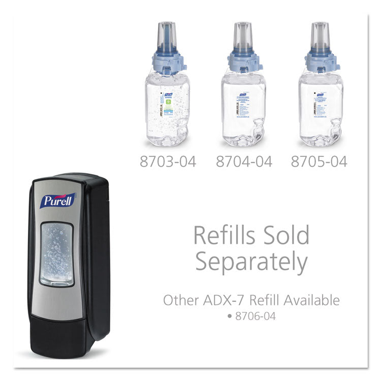 PURELL® ADX-7 Dispenser, 700 mL, 3.75 x 3.5 x 9.75, Chrome/Black (GOJ872806) Each