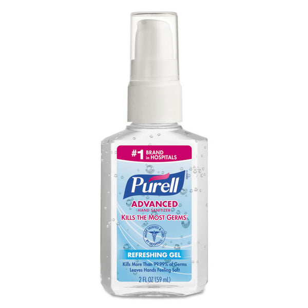 PURELL® Advanced Gel Hand Sanitizer, 2 oz Pump Bottle, Refreshing Scent, 24/Carton (GOJ960624)