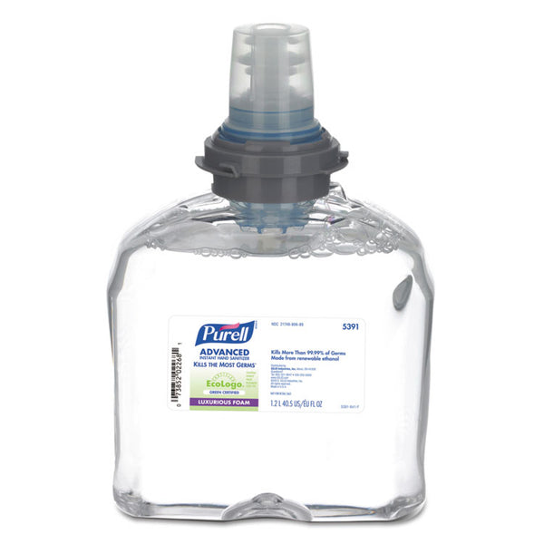 PURELL® Green Certified TFX Refill Advanced Foam Hand Sanitizer, 1,200 mL, Fragrance-Free, 2/Carton (GOJ539102CT)