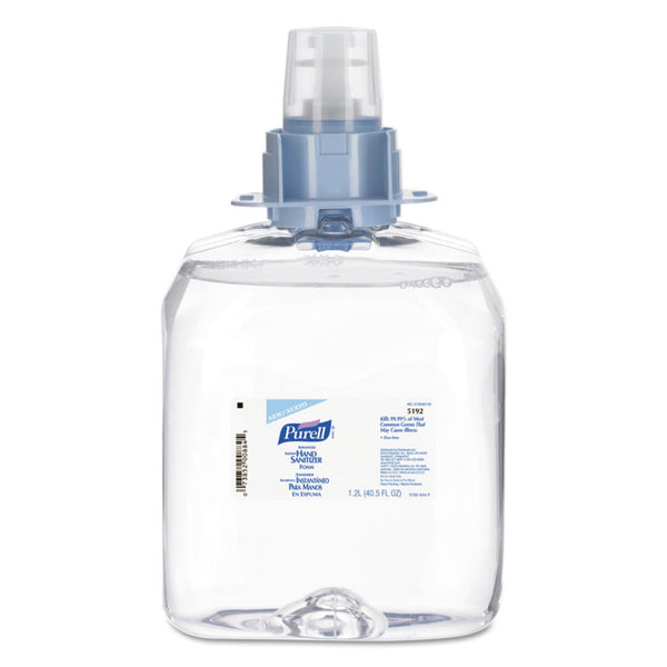 PURELL® Advanced Hand Sanitizer Foam, For CS4 and FMX-12 Dispensers, 1,200 mL Refill, Unscented (GOJ519204EA)