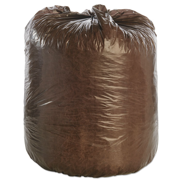 Stout® by Envision™ Controlled Life-Cycle Plastic Trash Bags, 39 gal, 1.1 mil, 33" x 44", Brown, 40/Box (STOG3344B11) Box of 40
