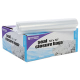 Stout® by Envision™ Seal Closure Bags, 2 mil, 12" x 12", Clear, 500/Carton (STOZF008C) Case of 500