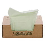 Stout® by Envision™ EcoSafe-6400 Bags, 13 gal, 0.85 mil, 24" x 30", Green, 45/Box (STOE2430E85) Case of 45