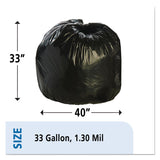 Stout® by Envision™ Total Recycled Content Plastic Trash Bags, 33 gal, 1.3 mil, 33" x 40", Brown/Black, 100/Carton (STOT3340B13) Case of 100