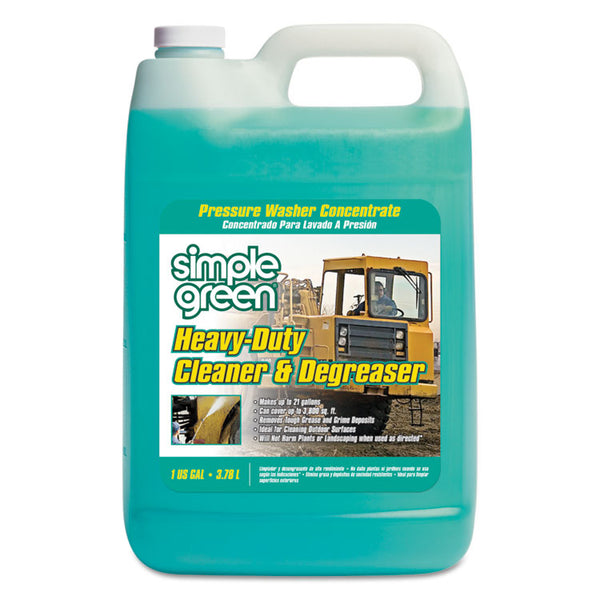 Simple Green® Heavy-Duty Cleaner and Degreaser Pressure Washer Concentrate, 1 gal Bottle, 4/Carton (SMP18203)