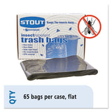 Stout® by Envision™ Insect-Repellent Trash Bags, 55 gal, 2 mil, 37" x 52", Black, 65/Box (STOP3752K20) Box of 65