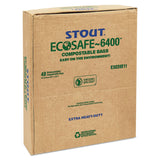 Stout® by Envision™ EcoSafe-6400 Bags, 30 gal, 1.1 mil, 30" x 39", Green, 48/Box (STOE3039E11) Box of 48