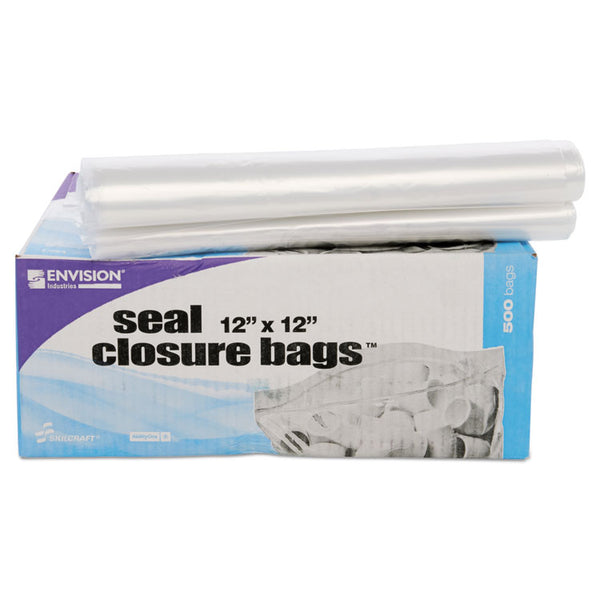 Stout® by Envision™ Seal Closure Bags, 2 mil, 12" x 12", Clear, 500/Carton (STOZF008C)