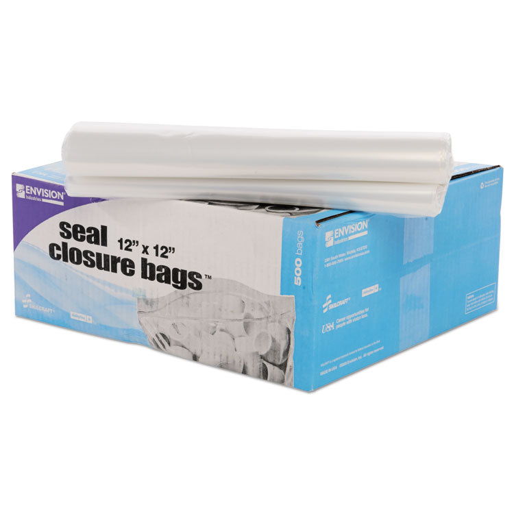 Stout® by Envision™ Seal Closure Bags, 2 mil, 12" x 12", Clear, 500/Carton (STOZF008C) Case of 500