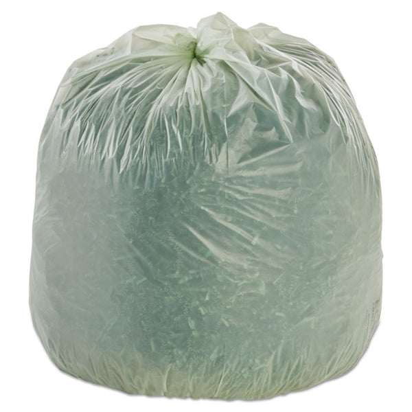 Stout® by Envision™ EcoSafe-6400 Bags, 30 gal, 1.1 mil, 30" x 39", Green, 48/Box (STOE3039E11)