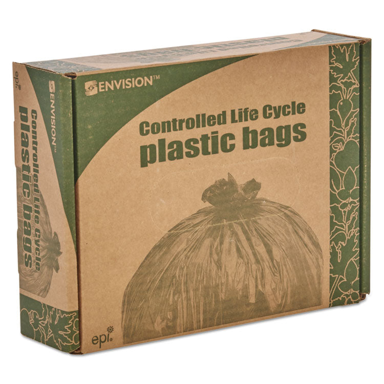 Stout® by Envision™ Controlled Life-Cycle Plastic Trash Bags, 39 gal, 1.1 mil, 33" x 44", Brown, 40/Box (STOG3344B11) Box of 40