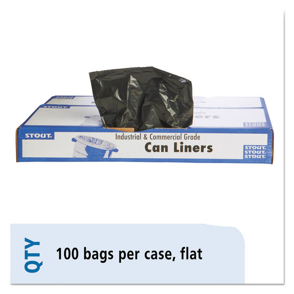 Stout® by Envision™ Total Recycled Content Plastic Trash Bags, 60 gal, 1.5 mil, 38" x 60", Brown/Black, 100/Carton (STOT3860B15) Case of 100