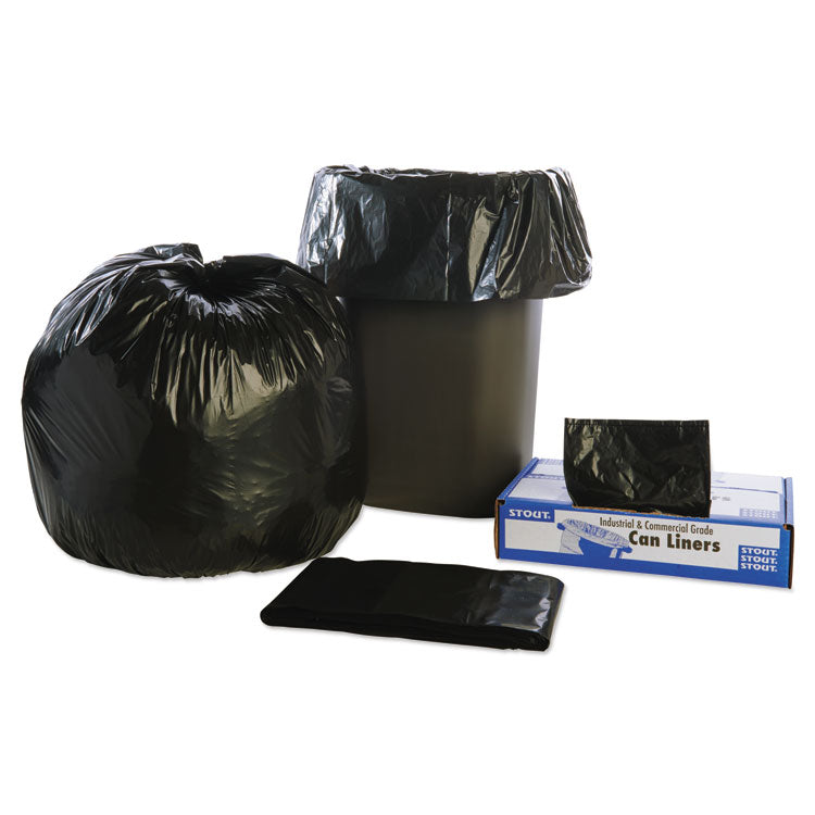 Stout® by Envision™ Total Recycled Content Plastic Trash Bags, 33 gal, 1.3 mil, 33" x 40", Brown/Black, 100/Carton (STOT3340B13) Case of 100