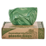 Stout® by Envision™ Controlled Life-Cycle Plastic Trash Bags, 33 gal, 1.1 mil, 33" x 40", Green, 40/Box (STOG3340E11) Box of 40