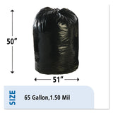 Stout® by Envision™ Total Recycled Content Plastic Trash Bags, 65 gal, 1.5 mil, 50" x 51", Brown/Black, 100/Carton (STOT5051B15) Case of 100
