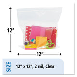 Stout® by Envision™ Seal Closure Bags, 2 mil, 12" x 12", Clear, 500/Carton (STOZF008C) Case of 500