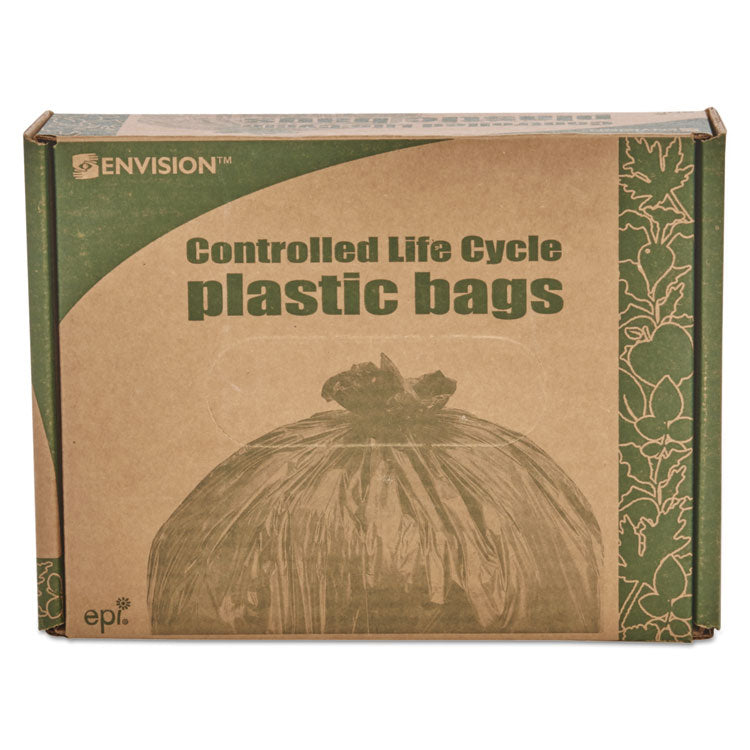 Stout® by Envision™ Controlled Life-Cycle Plastic Trash Bags, 39 gal, 1.1 mil, 33" x 44", Brown, 40/Box (STOG3344B11) Box of 40