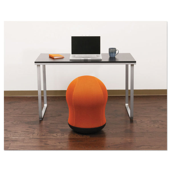 Safco® Zenergy Swivel Ball Chair, Backless, Supports Up to 250 lb, Orange Seat, Black Base (SAF4760OR)