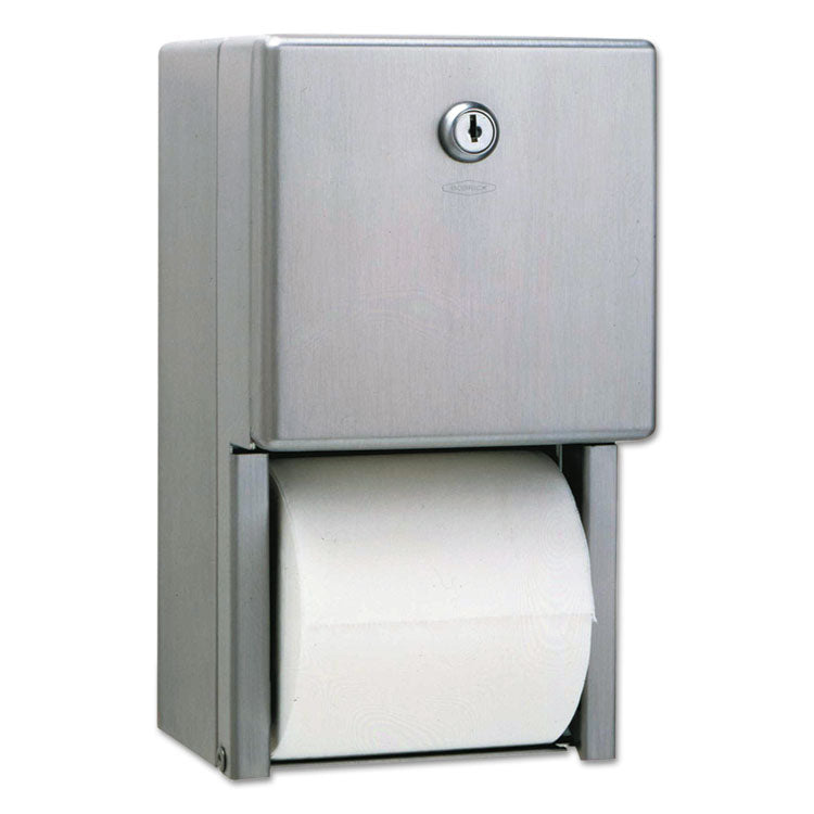 Bobrick Stainless Steel 2-Roll Tissue Dispenser, 6.06 x 5.94 x 11, Stainless Steel (BOB2888) Each