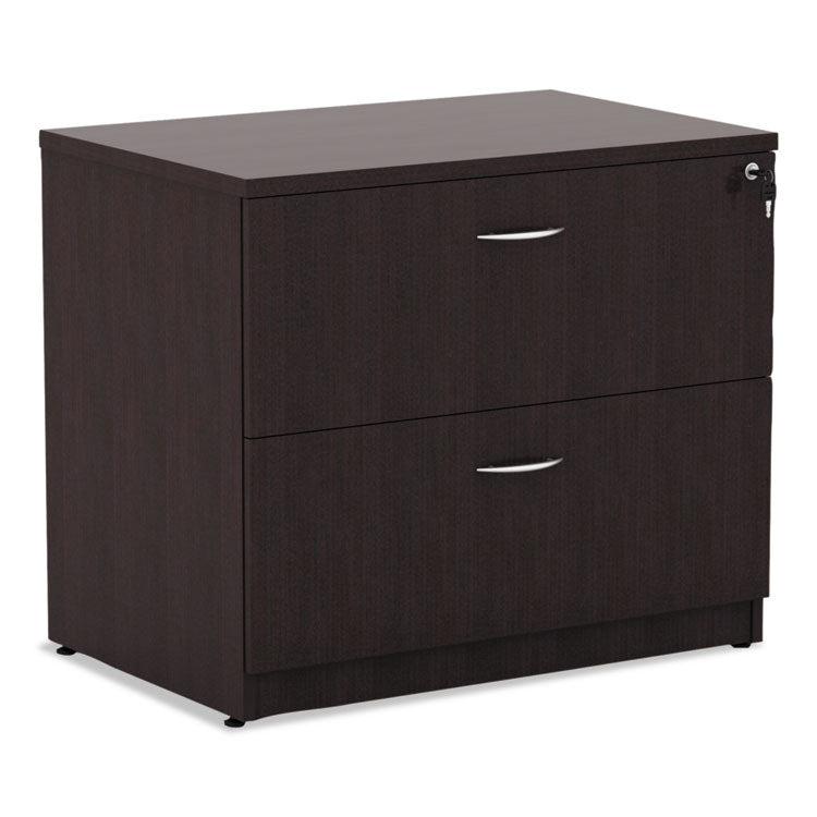 Alera® Alera Valencia Series Lateral File, 2 Legal/Letter-Size File Drawers, Espresso, 34" x 22.75" x 29.5" (ALEVA513622ES)