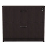 Alera® Alera Valencia Series Lateral File, 2 Legal/Letter-Size File Drawers, Espresso, 34" x 22.75" x 29.5" (ALEVA513622ES)