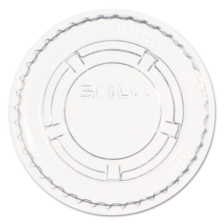 Dart® Portion/Souffle Cup Lids, Fits 0.5 oz to 1 oz Cups, PET, Clear, 125 Pack, 20 Packs/Carton (DCCPL100N) Case of 2500