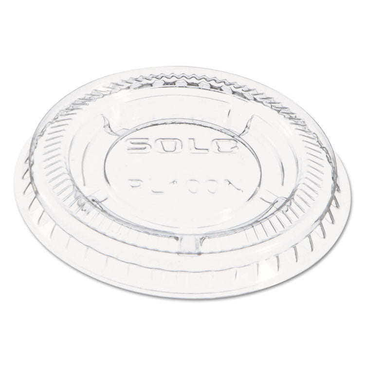 Dart® Portion/Souffle Cup Lids, Fits 0.5 oz to 1 oz Cups, PET, Clear, 125 Pack, 20 Packs/Carton (DCCPL100N) Case of 2500