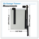 Dahle® Vantage Guillotine Paper Trimmer/Cutter, 15 Sheets, 12" Cut Length, Metal Base, 10 x 12.75 (DAH12E) Each