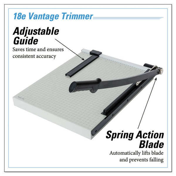 Dahle® Vantage Guillotine Paper Trimmer/Cutter, 15 Sheets, 18" Cut Length, Metal Base, 15.5 x 18.75 (DAH18E) Each