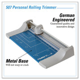 Dahle® Rolling/Rotary Paper Trimmer/Cutter, 7 Sheets, 12" Cut Length, Metal Base, 8.25 x 17.38 (DAH507) Each