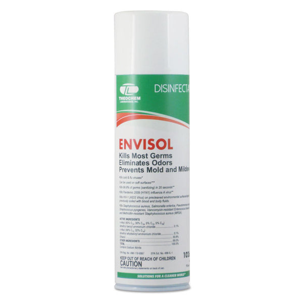 Theochem Laboratories ENVISOL Aerosol Disinfecting Deodorizer, Neutral, 20 oz Aerosol Spray, 12/Carton (TOL2660) Case of 12