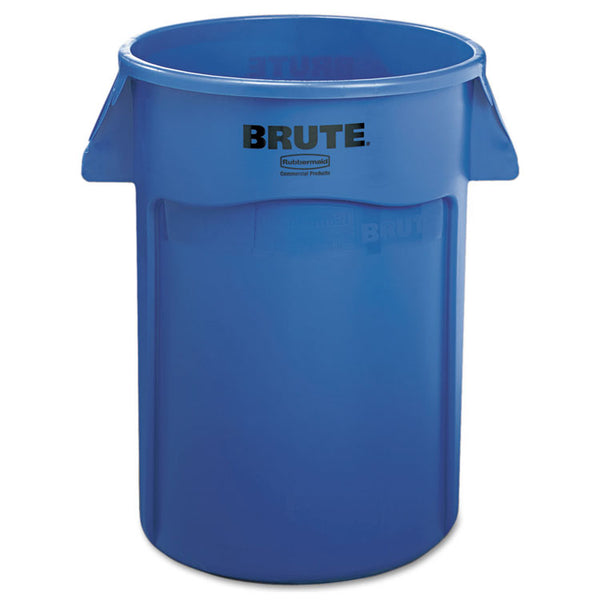 Rubbermaid® Commercial Vented Round Brute Container, 44 gal, Plastic, Blue (RCP264360BE) Each