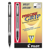 Pilot® Precise Grip Roller Ball Pen, Stick, Bold 1 mm, Black Ink, Black Barrel, Dozen (PIL28901)