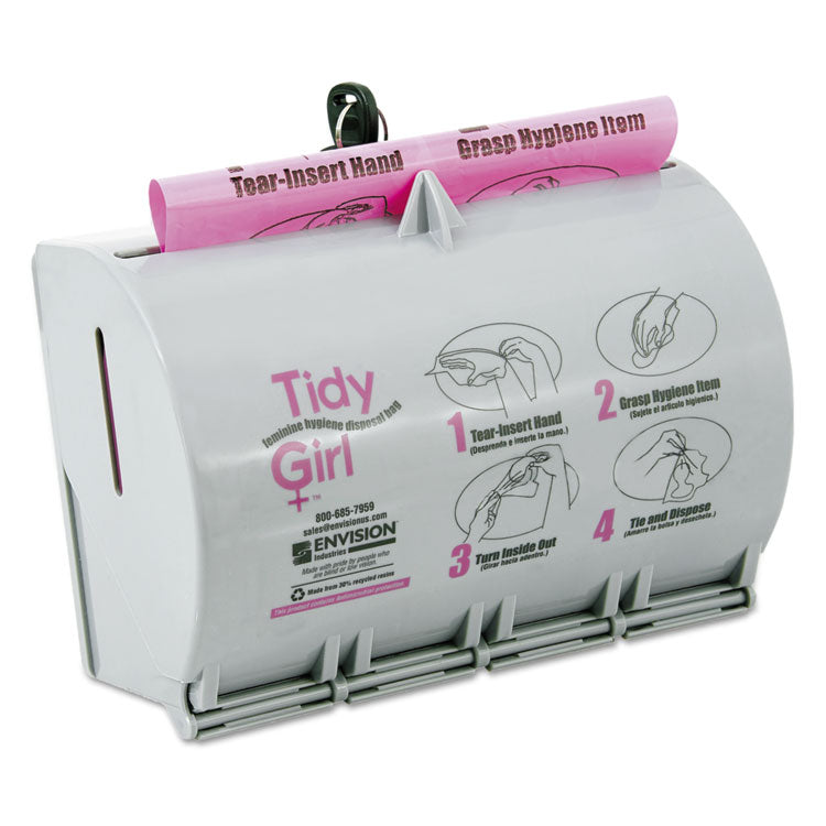 Tidy Girl™ Plastic Feminine Hygiene Disposal Bag Dispenser, Gray (STOTGUDPV2) Each