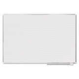 MasterVision® Ruled Magnetic Steel Dry Erase Planning Board, 72 x 48, White Surface, Silver Aluminum Frame (BVCMA2794830) Each