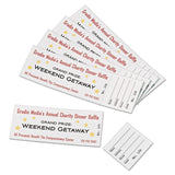 Avery® Printable Tickets w/Tear-Away Stubs, 97 Bright, 65 lb Cover Weight, 8.5 x 11, White, 10 Tickets/Sheet, 20 Sheets/Pack (AVE16154) Pack of 200