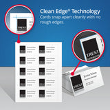 Avery® True Print Clean Edge Business Cards, Inkjet, 2 x 3.5, White, 400 Cards, 10 Cards/Sheet, 40 Sheets/Box (AVE8877) Box of 400