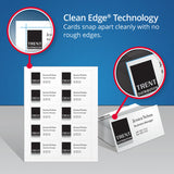 Avery® Clean Edge Business Card Value Pack, Laser, 2 x 3.5, White, 2,000 Cards, 10 Cards/Sheet, 200 Sheets/Box (AVE5870)