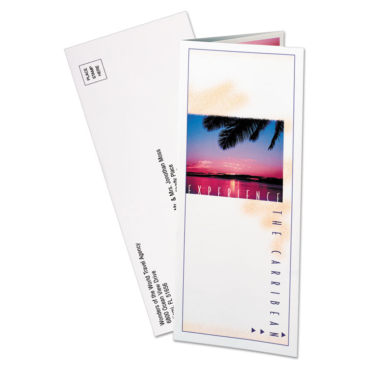 Avery® Tri-Fold Brochures, 92 Bright, 85 lb Text Weight, 8.5 x 11, Matte White, 100/Pack (AVE8324)