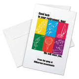 Avery® Half-Fold Greeting Cards with Matching Envelopes, Inkjet, 85 lb, 5.5 x 8.5, Matte White, 1 Card/Sheet, 30 Sheets/Box (AVE8316)