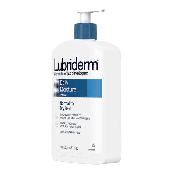 Lubriderm® Daily Moisture Hand and Body Moisturizer 16 oz. Pump Bottle Unscented Lotion (1228791_EA) 1/EA