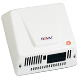 WORLD DRYER® NOVA Hand Dryer, 110-240 V, 9 x 9.75 x 4, Aluminum, White (WRL083000000)