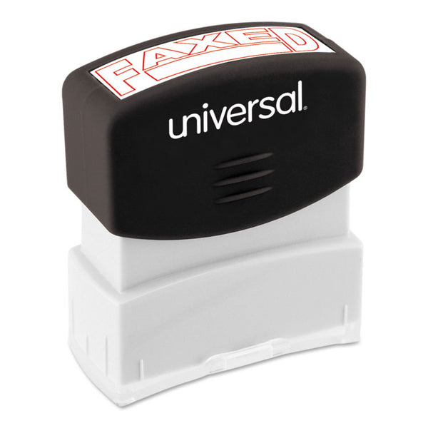 Universal® Message Stamp, FAXED, Pre-Inked One-Color, Red (UNV10054)