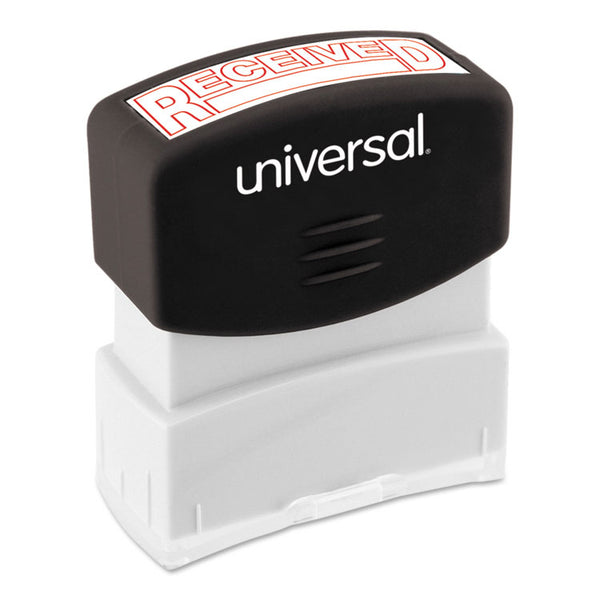 Universal® Message Stamp, RECEIVED, Pre-Inked One-Color, Red (UNV10067)