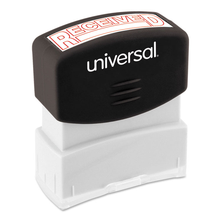 Universal® Message Stamp, RECEIVED, Pre-Inked One-Color, Red (UNV10067) Each