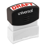 Universal® Message Stamp, DRAFT, Pre-Inked One-Color, Red (UNV10049) Each