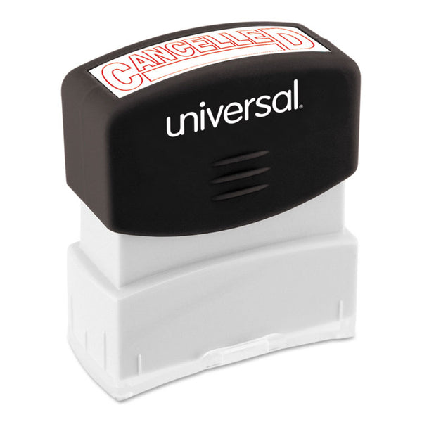 Universal® Message Stamp, CANCELLED, Pre-Inked One-Color, Red (UNV10045)